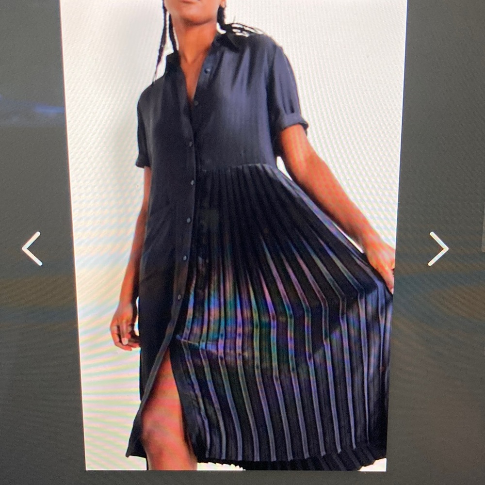 Ruti One-sided pleated Dress in Black